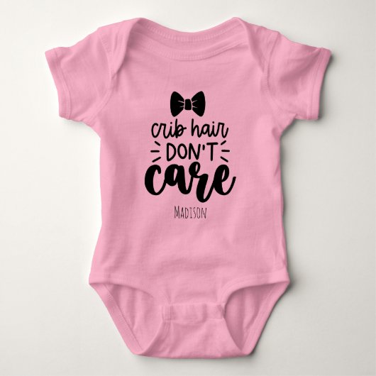 Cute Wieg Hair Dont Care Persoonlijk Romper (Voorkant)