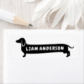 Cute Wiener Dog Custom Name Label (Insitu)