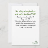 Cute Wiener Dog Santa Kerstparty Uitnodiging (Achterkant)