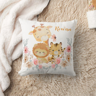 Cute Wild Animal Throw Pillow Kussen