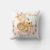 Cute Wild Animal Throw Pillow Kussen (Voorkant)