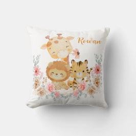 Cute Wild Animal Throw Pillow Kussen