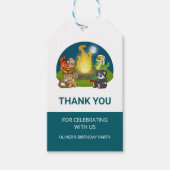 Cute Wild Animals Jungle Camping Birthday Party  Cadeaulabel (Voorkant)