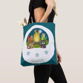 Cute Wild Animals Night Jungle Camping Party  Tote Bag (Dichtbij)