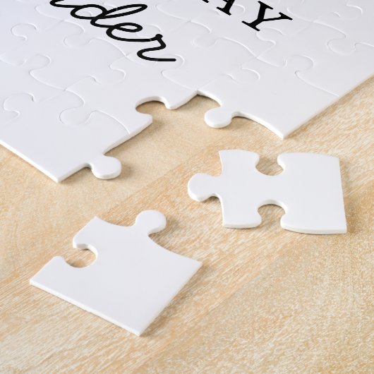 Cute Wild Animals Oerwoud Safari Birthday Gift Legpuzzel (Zijkant)