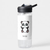 Cute Wild Baby Panda Beer op White Water Bottle Waterfles (Links)