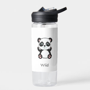 Cute Wild Baby Panda Beer op White Water Bottle Waterfles