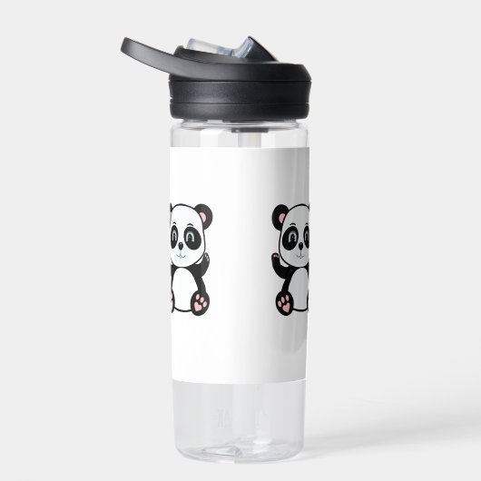 Cute Wild Baby Panda Beer op White Water Bottle Waterfles (Rechts)