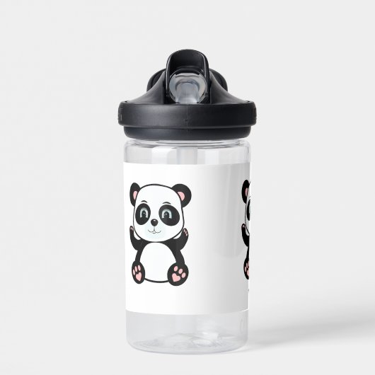Cute Wild Baby Panda Beer op White Waterfles (Voorkant)