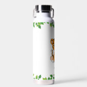 Cute Wild Baby Tiger op White Water Bottle Waterfles (Voorkant)
