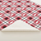 Cute Wild Beer en Paw Red White en Black Play Sherpa Deken (3/4)