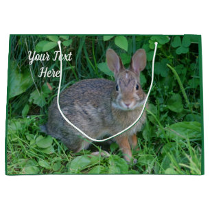 Cute Wild Brown Rabbit Personalized Animal Groot Cadeauzakje