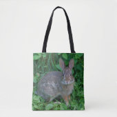 Cute Wild Brown Rabbit Wildlife Animal Tote Bag (Voorkant)