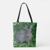 Cute Wild Brown Rabbit Wildlife Animal Tote Bag (Achterkant)