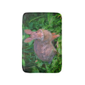 Cute Wild Brown Rabbit Wildlife Badmat (Voorkant Verticaal)