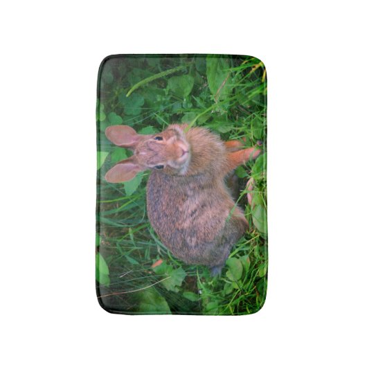 Cute Wild Brown Rabbit Wildlife Badmat (Voorkant Verticaal)