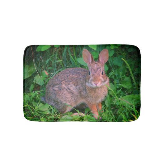 Cute Wild Brown Rabbit Wildlife Badmat (Voorkant)