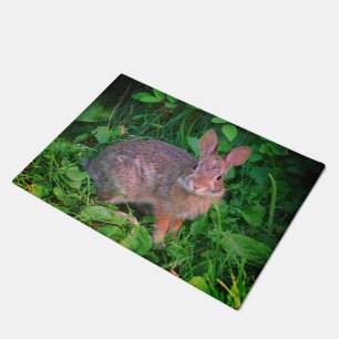 Cute Wild Brown Rabbit Wildlife Deurmat