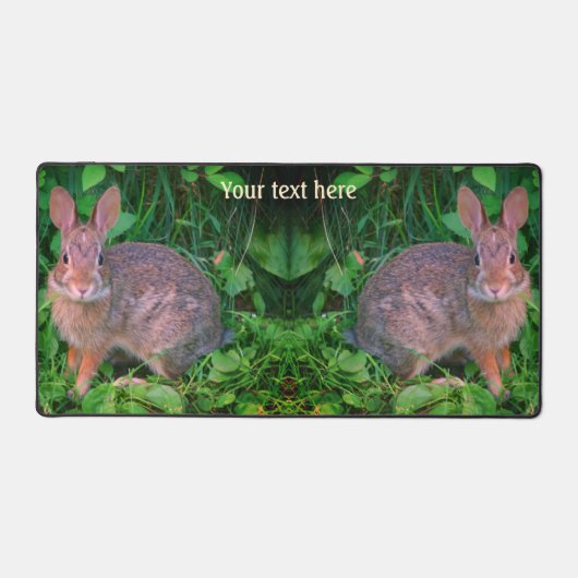 Cute Wild Brown Rabbit Wildlife Personalized Bureaumat (Voorkant)