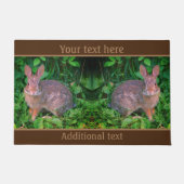 Cute Wild Brown Rabbit Wildlife Personalized Deurmat (Voorkant)