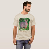 Cute Wild Brown Rabbit Wildlife Personalized T-shirt (Voorkant volledig)