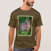 Cute Wild Brown Rabbit Wildlife T-shirt (Voorkant)