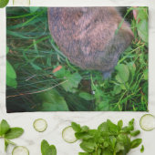 Cute Wild Brown Rabbit Wildlife Theedoek (Gevouwen)