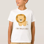Cute Wild Child Lion Illustration T-shirt (Voorkant)