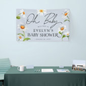 Cute Wild Daisy Blue Baby shower Spandoek (Beurs)