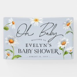 Cute Wild Daisy Blue Baby shower Spandoek