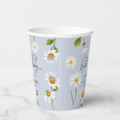Cute Wild Daisy Oh Baby Boy Baby shower Papieren Bekers (Rechts)
