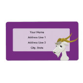 Cute wild geitenvlees cartoon etiket (Voorkant)