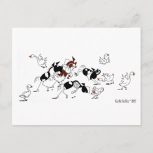Cute Wild Goose Chase Horse Cartoon Briefkaart