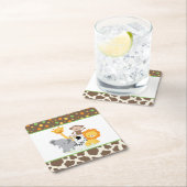 Cute Wild Jungle Animals Modern Paper Coaster Kartonnen Onderzetters (Insitu)