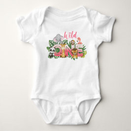 Cute Wild One 1e verjaardag Safari Oerwoud Baby Gi Romper