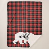 Cute Wild One Country Beer Play Flannel Pattern Sherpa Deken (Voorkant)