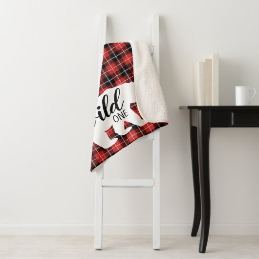 Cute Wild One Country Beer Play Flannel Pattern Sherpa Deken (In situ)