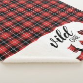 Cute Wild One Country Beer Play Flannel Pattern Sherpa Deken (3/4)