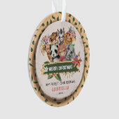 Cute Wild One Oerwoud, 1 kerst Ornament (voorkant)