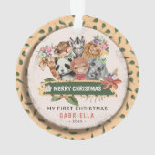 Cute Wild One Oerwoud, 1 kerst Ornament (achterkant)