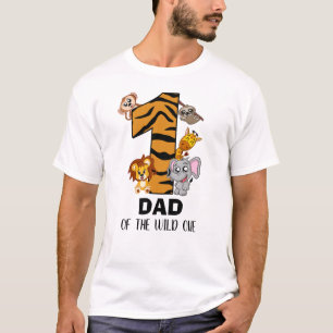 Cute Wild One Oerwoud Animal Safari Zoo Dad T-Shir T-shirt