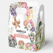 Cute Wild One Oerwoud Girl Birthday Bedankdoosjes (Geopend)