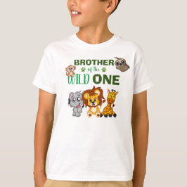 Cute Wild One Oerwoud Safari Animal Brother Zoo T-shirt