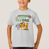 Cute Wild One Oerwoud Safari Animal Brother Zoo T- T-shirt (Voorkant)