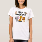 Cute Wild One Oerwoud Safari Animal Mam Zoo T-shirt (Voorkant)