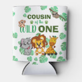 Cute Wild One Oerwoud Safari Animal neef Zoo Blikjeskoeler (Voorkant)