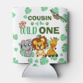 Cute Wild One Oerwoud Safari Animal neef Zoo Blikjeskoeler (Achterkant)