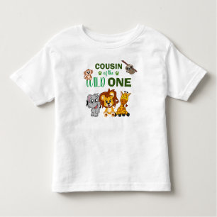 Cute Wild One Oerwoud Safari Animal neef Zoo Kinder Shirts