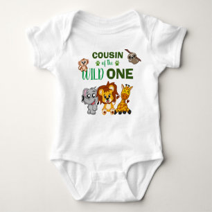 Cute Wild One Oerwoud Safari Animal neef Zoo Romper