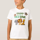 Cute Wild One Oerwoud Safari Animal neef Zoo T-shirt (Voorkant)